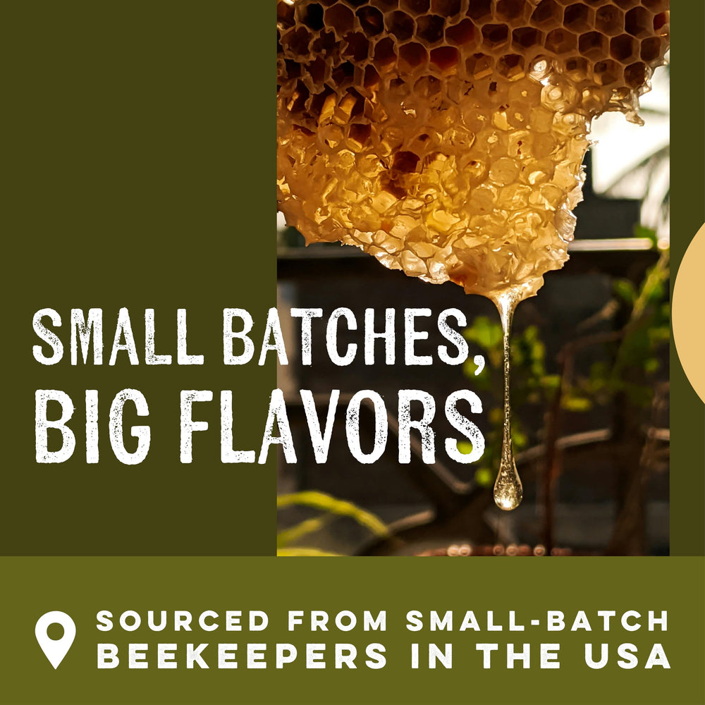 Goshen Honey tea-sweetener dispense demonstrating easy addition to beverages.