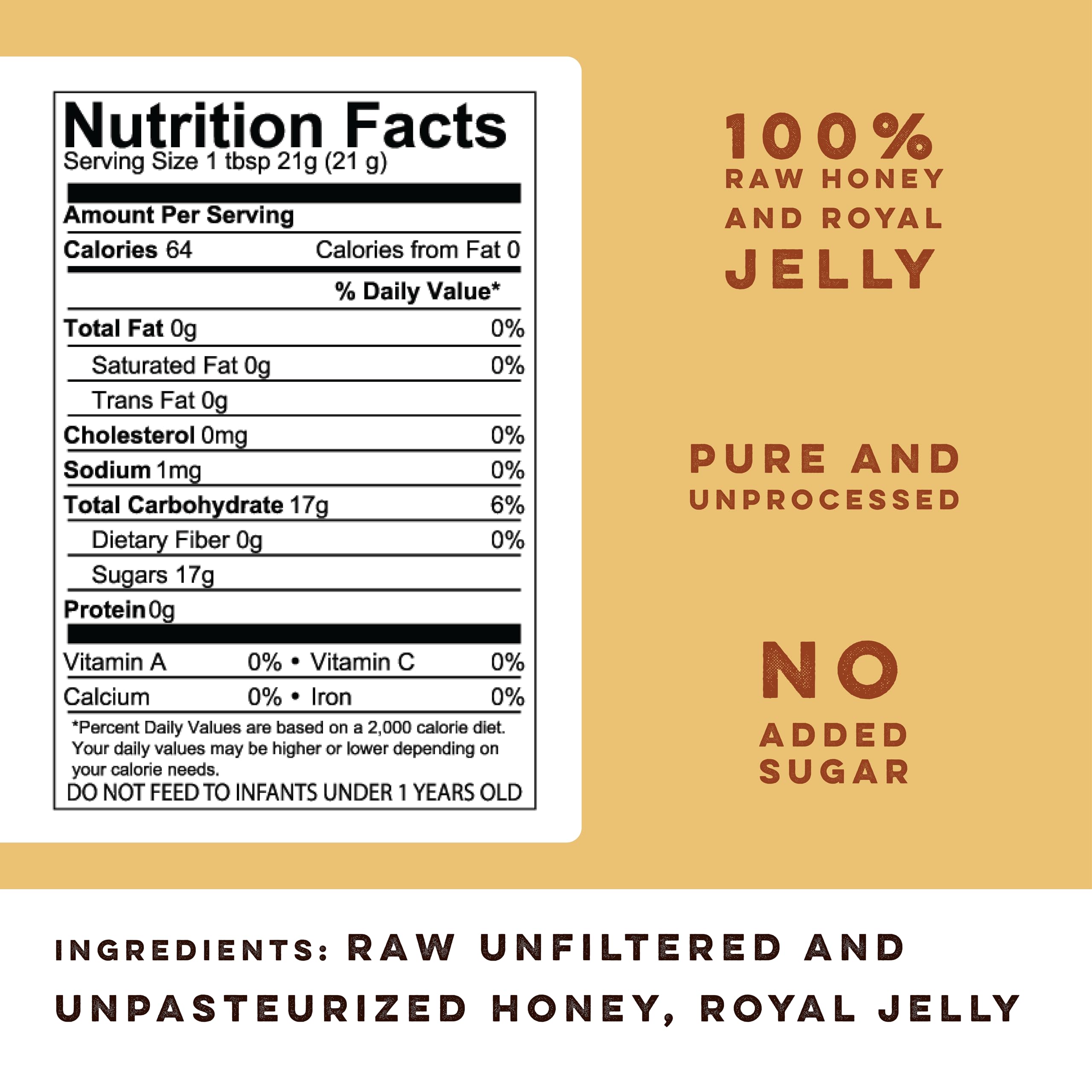 Goshen Honey unfiltered amber jar highlighting thick texture as a versatile sweetener.