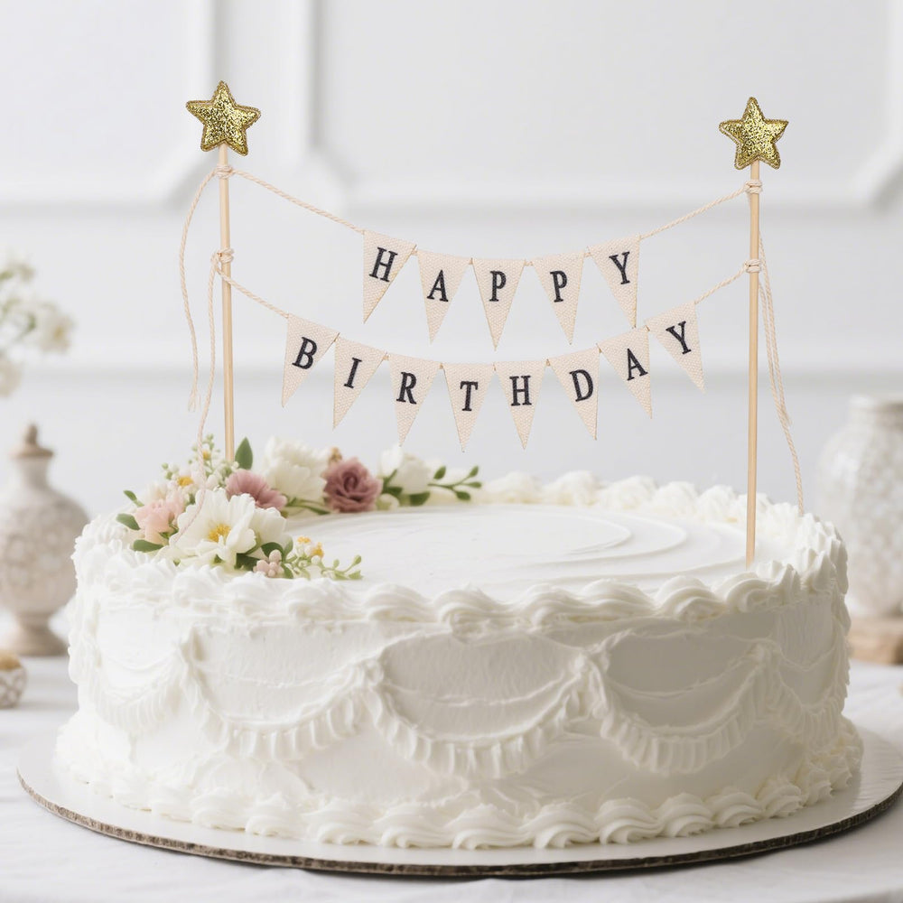 Gosknor party decoration arrangement enhances DIY cake displays.
