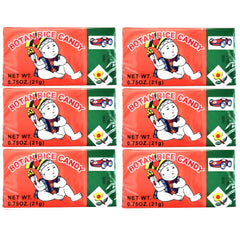 Gosu Toys Botan Rice Candy front packaging showing the six-pack display for gifting or sharing.