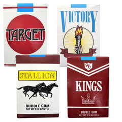 Gosu Toys Bubblegum Candy Cigarettes 4-pack gift set on a bright display, great for party favors.