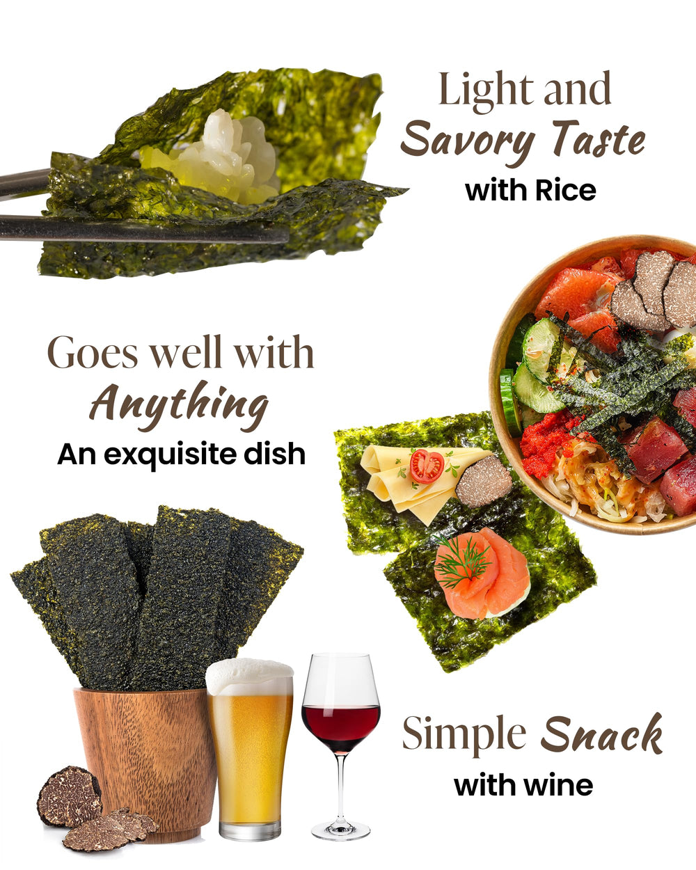 Got Banchan Truffle GIM ideal for sushi, gimbap, or musubi.