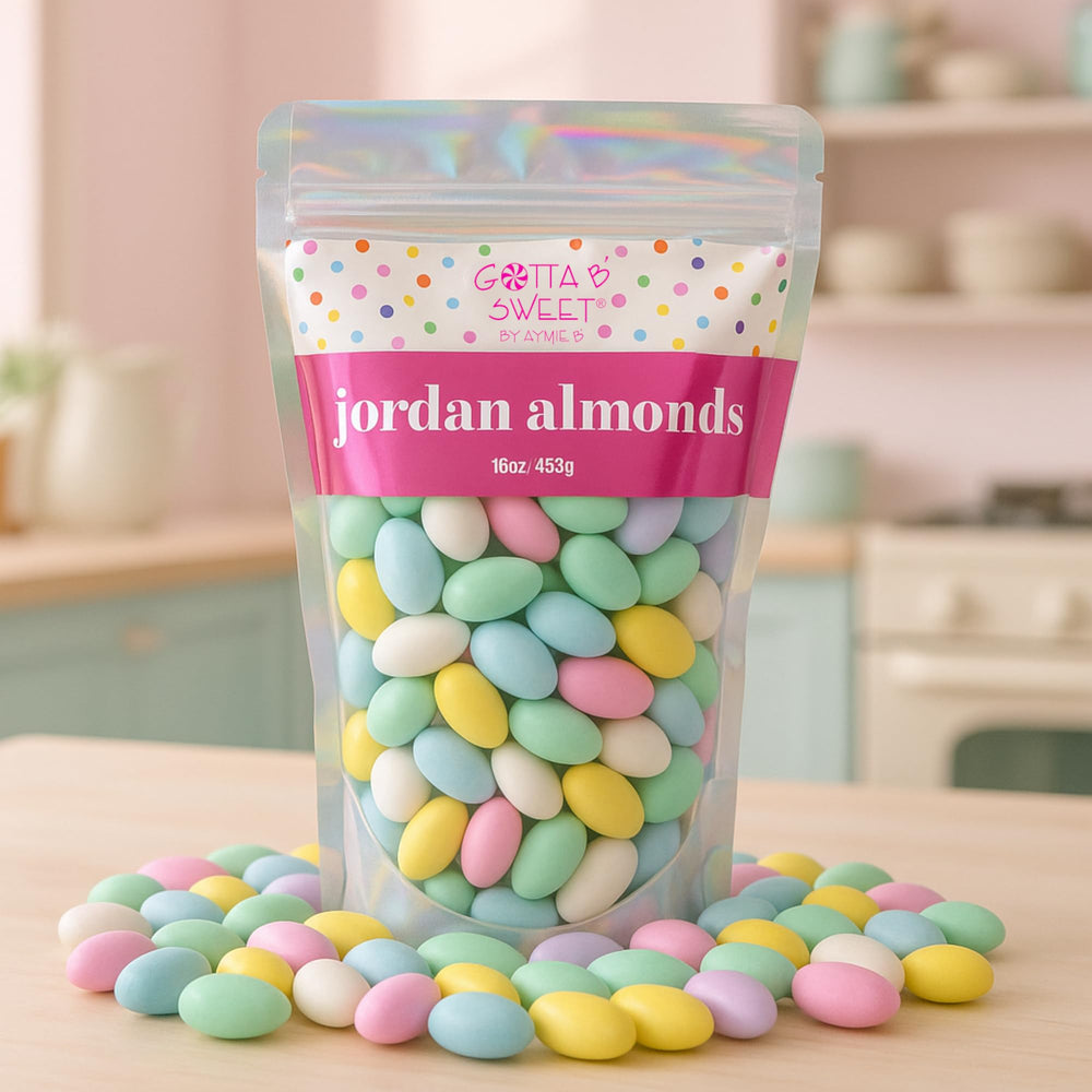 Gotta B Sweet Jordan Almonds 1lb bag keeps snacks fresh and ready.