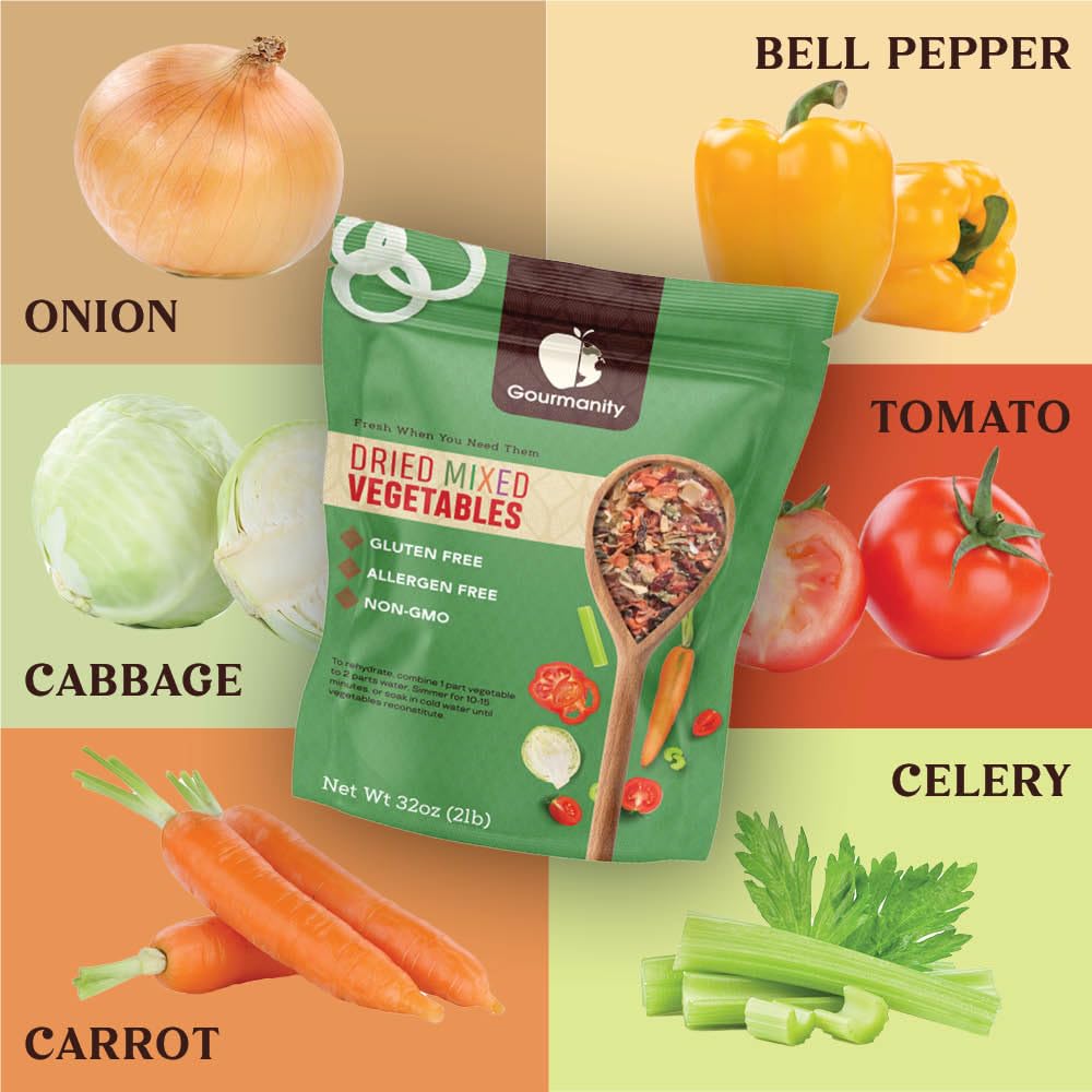 Gourmanity colorful vegetable chunks add texture and color