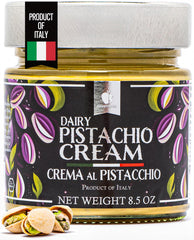 Gourmanity dairy pistachio cream spread jar ideal for rich desserts and baking.