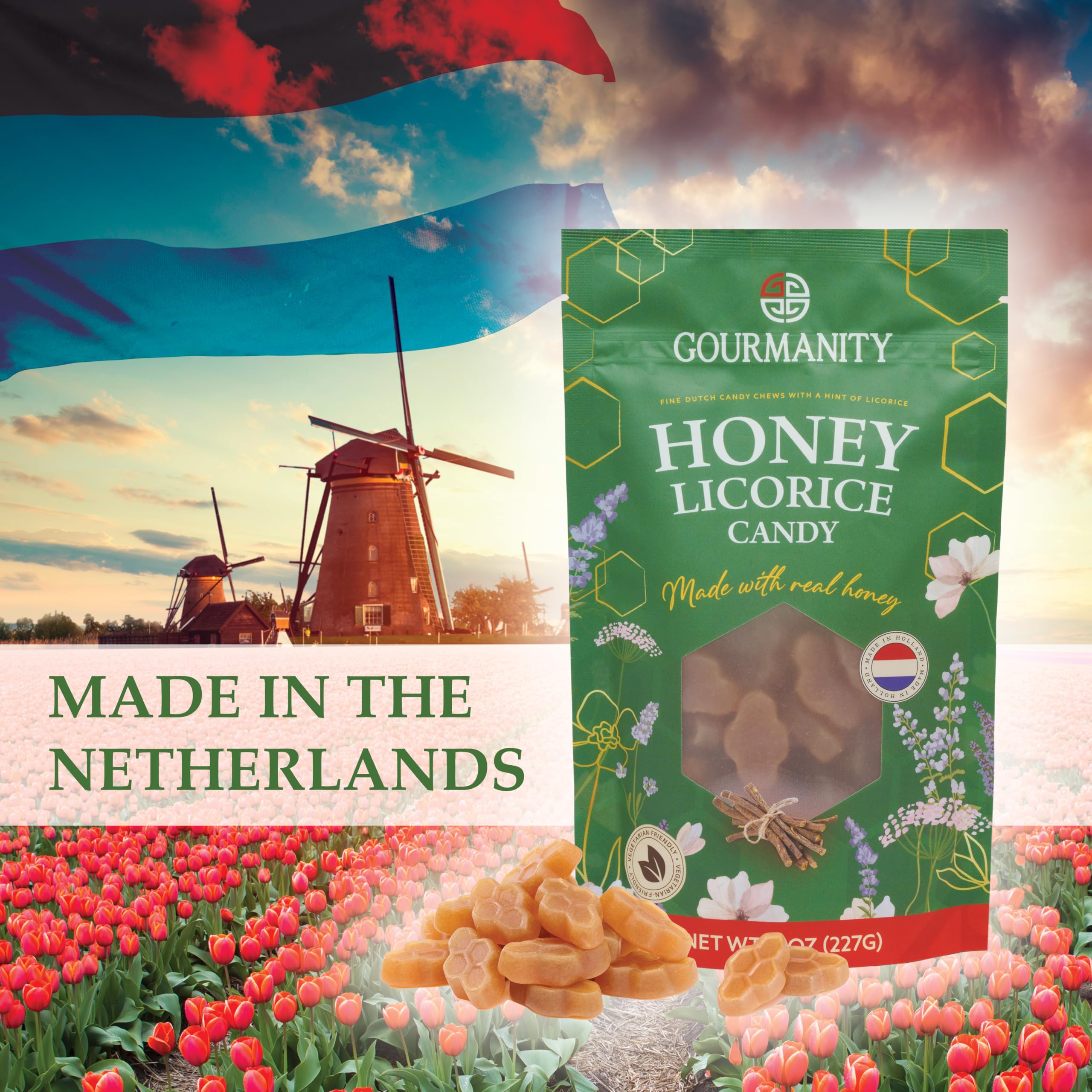 Gourmanity Dutch Honey Licorice Candy pairs nicely with tea or coffee rituals.