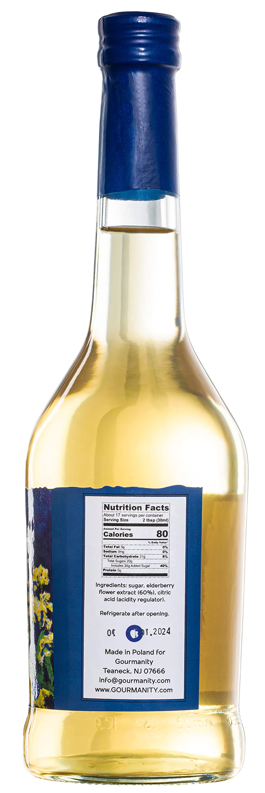 Gourmanity Elderflower Syrup gift packaging, ideal for a refined culinary present.