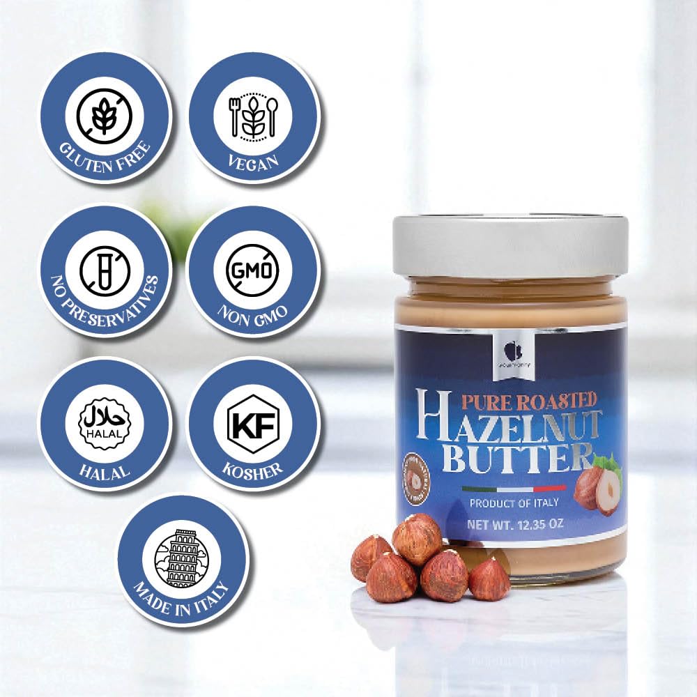Gourmanity paleo-friendly hazelnut cream, versatile for baking.