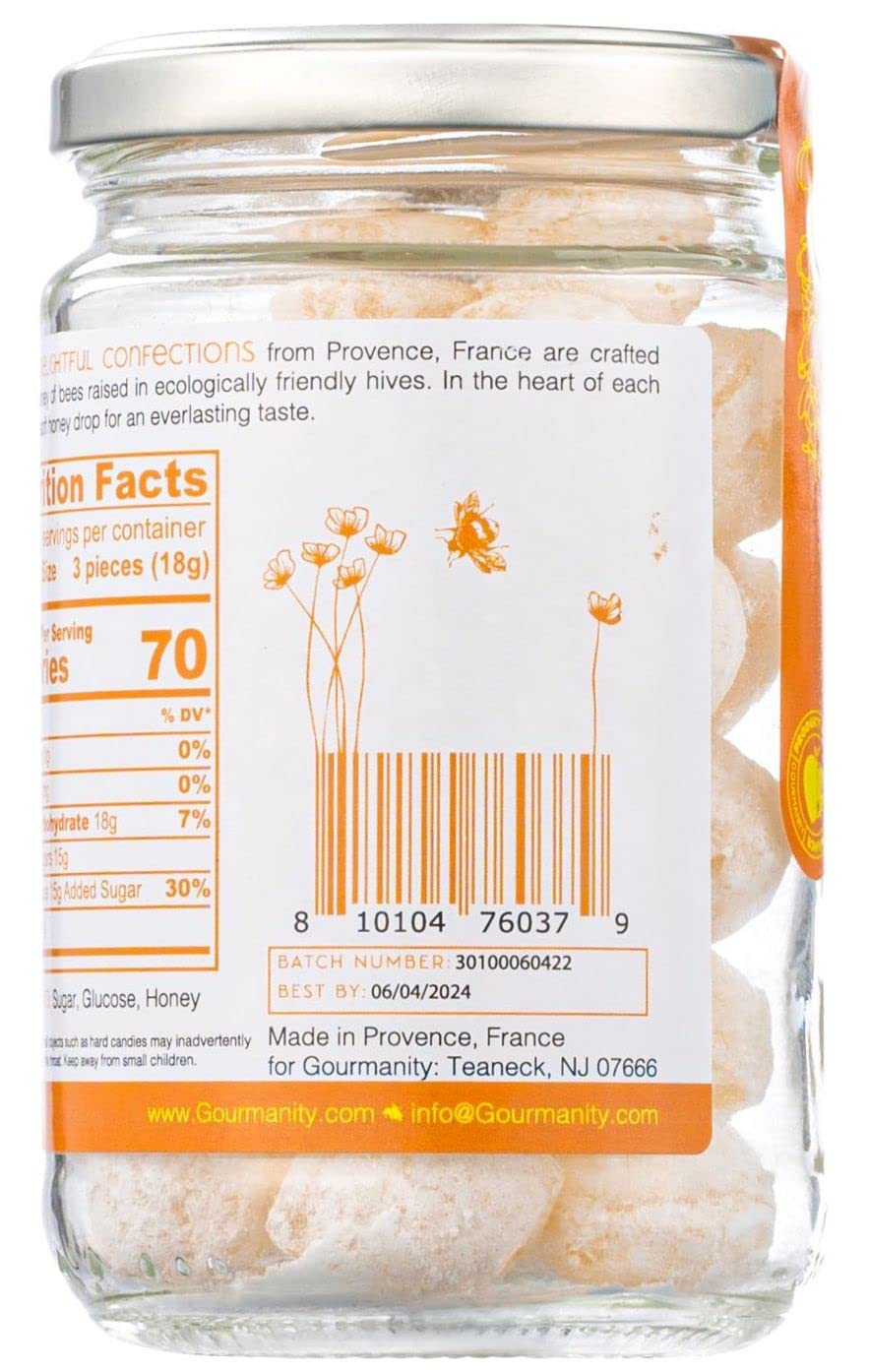 Gourmanity Honey Drops in a gift-ready jar ideal for sharing