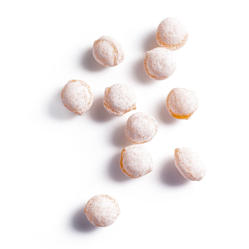 Gourmanity lavender honey drops taste test close-up, lavender and honey harmony.