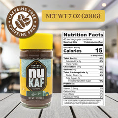 Gourmanity nuKAF chicory root powder packaging showing a 2-pack, all-natural