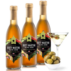 Gourmanity olive juice bottle pour enhances home dirty martinis and cocktails