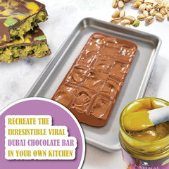 Gourmanity pistachio butter spread on toast with vibrant green color