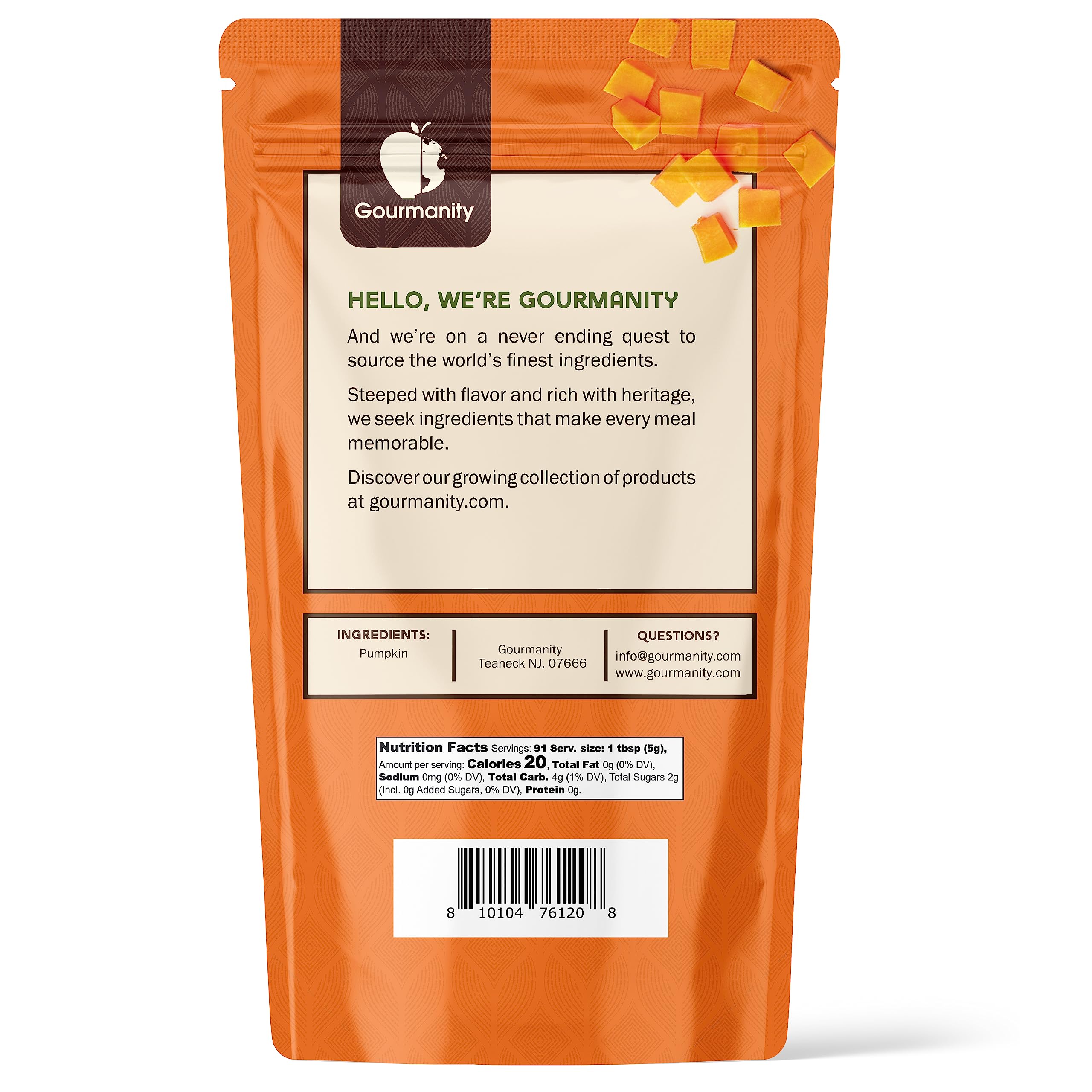 Gourmanity Pumpkin Powder with spoon in a recipe setup