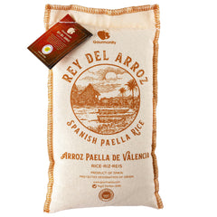 Gourmanity Spanish Paella Rice bag close-up, premium short-grain for classic Valencia-style meals.