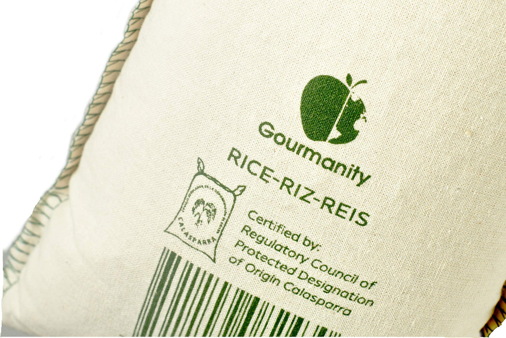 Gourmanity terroir imagery shows Calasparra fields and mineral-rich soil.