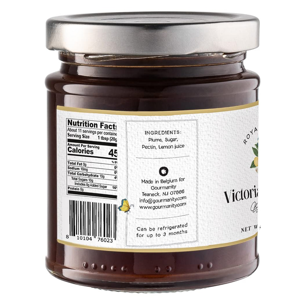 Scone plate with a dollop of Victoria Plum Jam for serving.