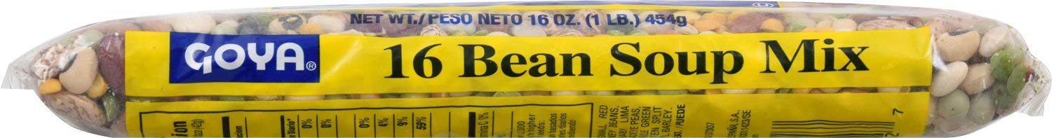 Goya 16 Bean Soup Mix served bowl, warming soup option