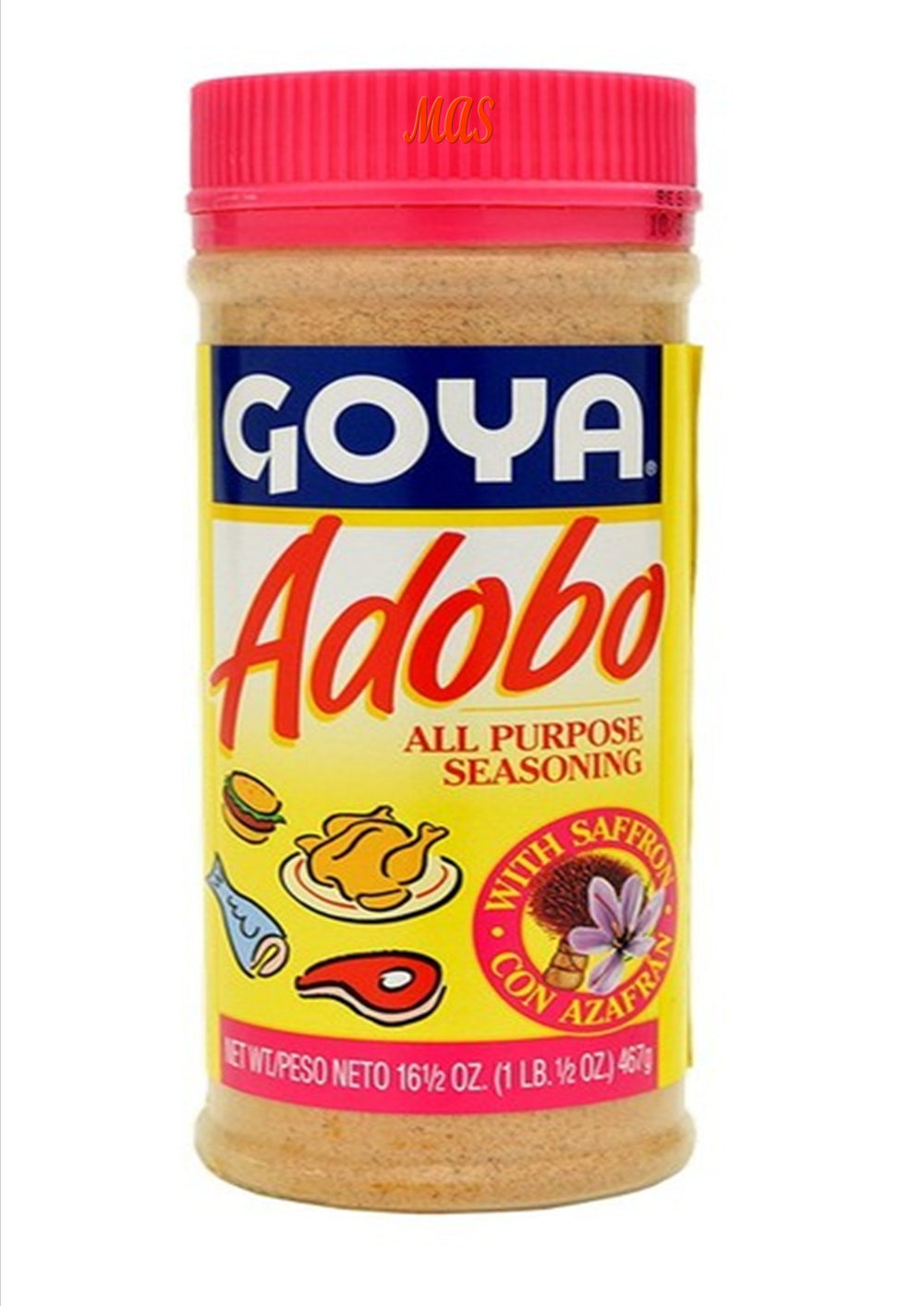 Goya Adobo saffron seasoning on poultry for value-added taste.