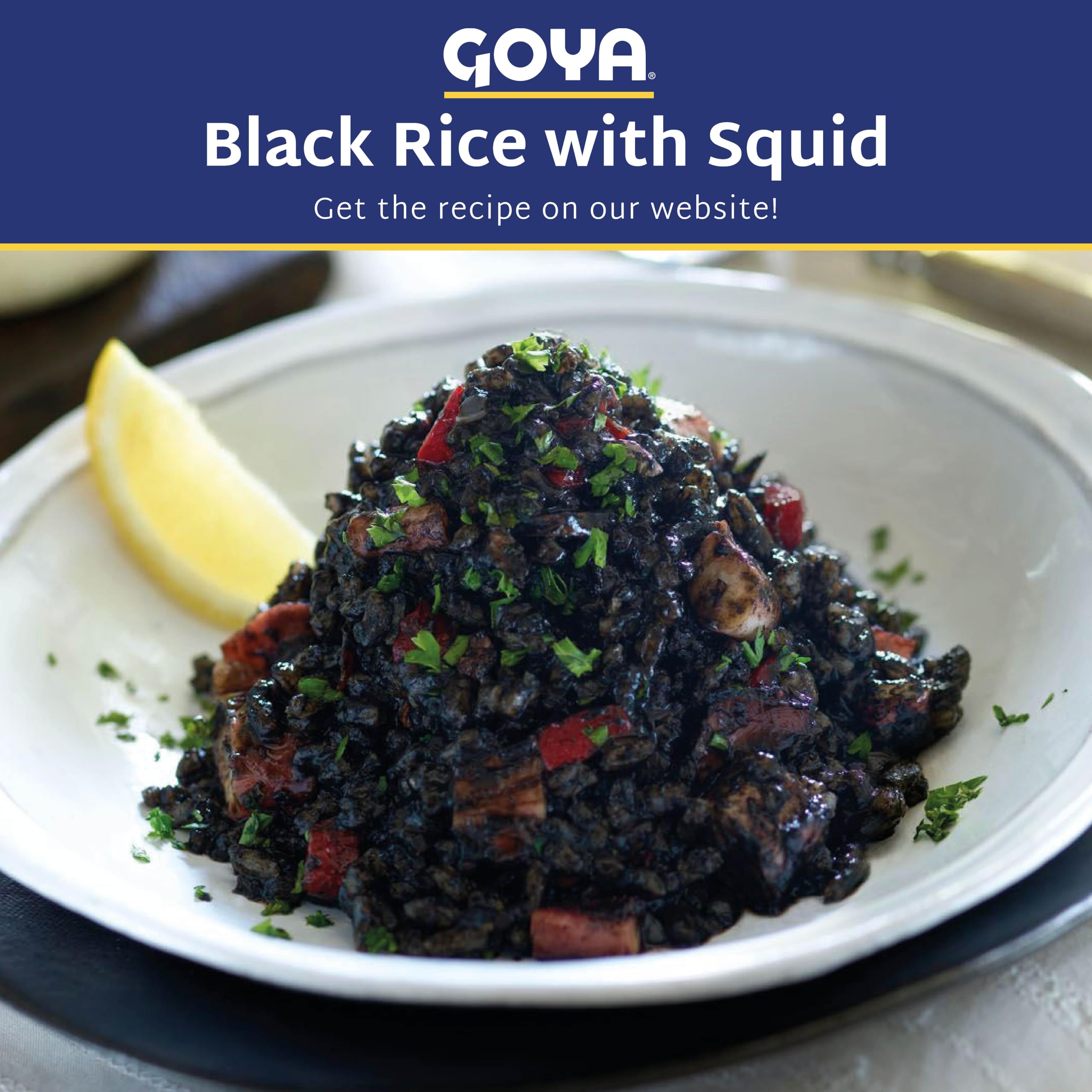 Goya Calamares Tinta squid used in pasta dish for color.