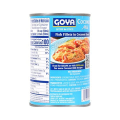 Goya Coconut Milk pouring: rich, full-fat cream for soups and curries.