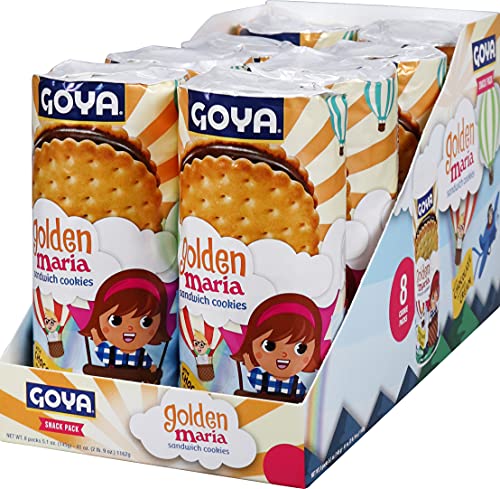Goya Golden Maria cookies paired with tea or coffee.