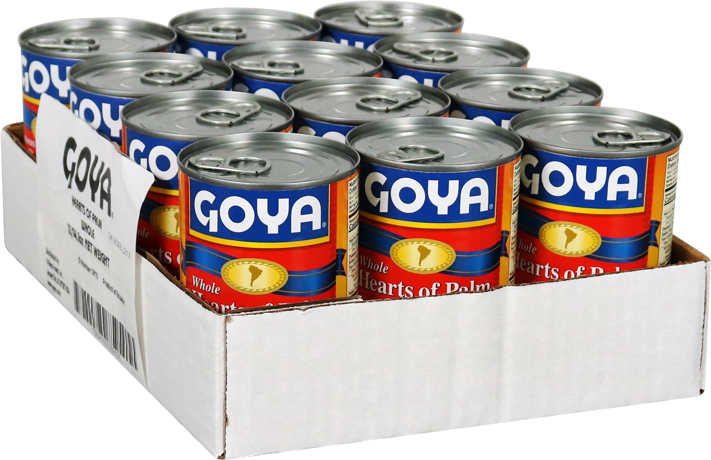 Easy-open Goya hearts of palm can for fast kitchen setup.