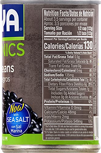 Goya Organic Black Beans with creamy texture plated, earthy flavor ready to enjoy