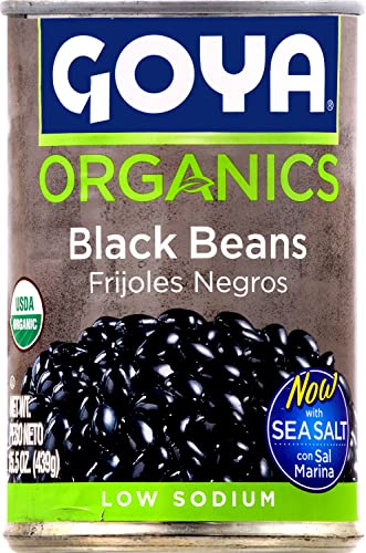 Goya Organic Black Beans easy-open lid shown for quick meal prep