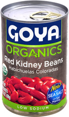 Goya Organic Red Kidney Beans in a can, ready for quick meals