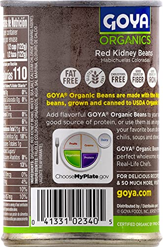 Goya Organic Red Kidney Beans in a salad bowl variation