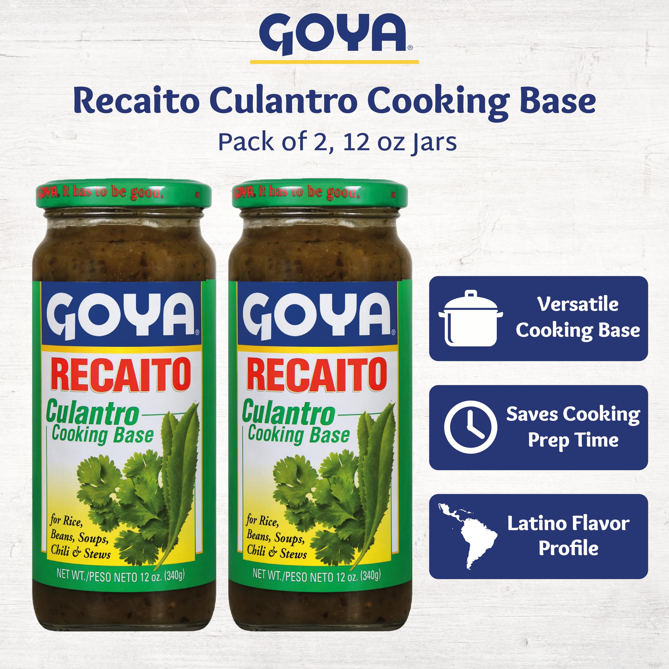 Goya Recaito cilantro base enhances fragrant rice with Latin depth