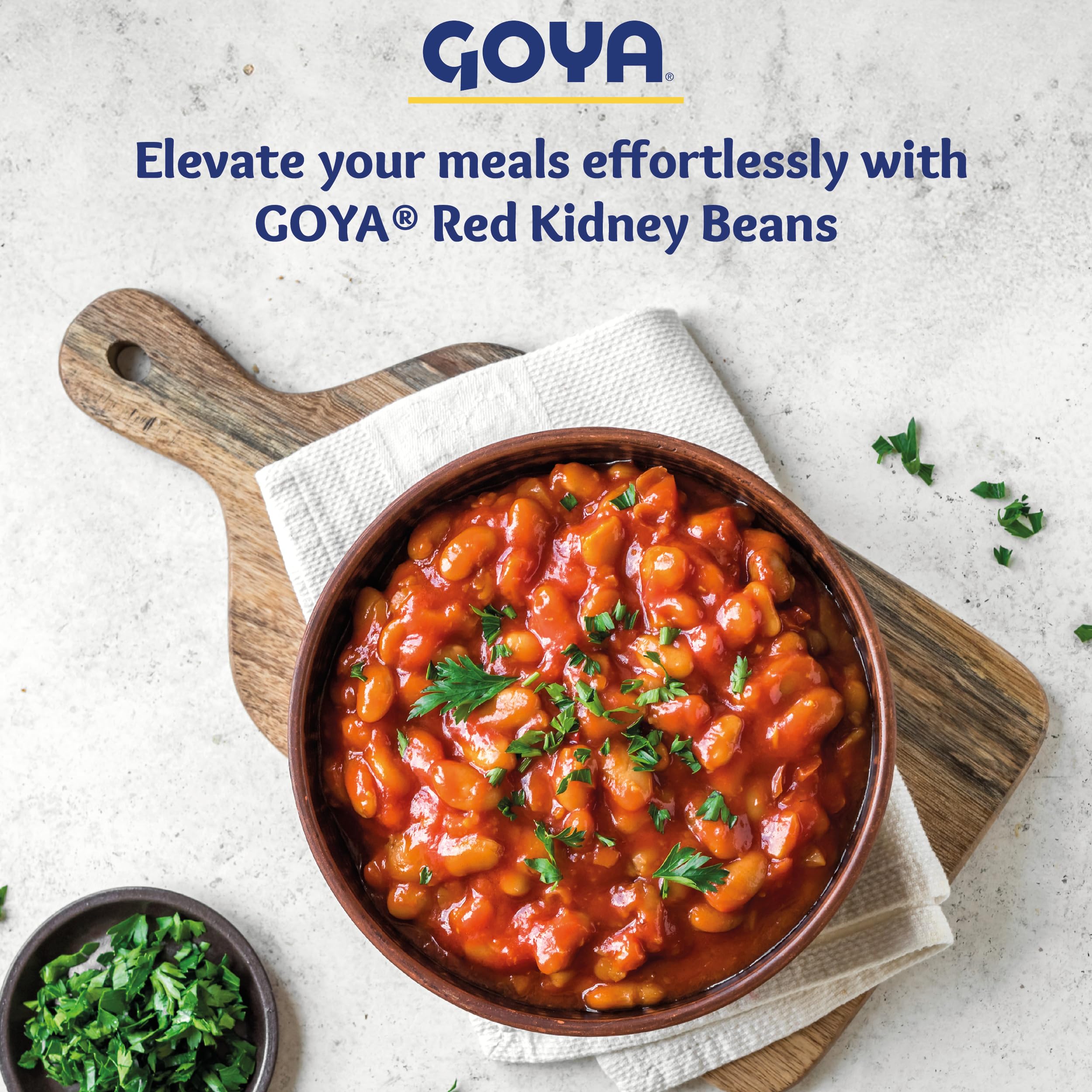 Goya red kidney beans as burrito filling.