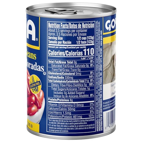 Goya red kidney beans with an easy-open lid for quick prep.