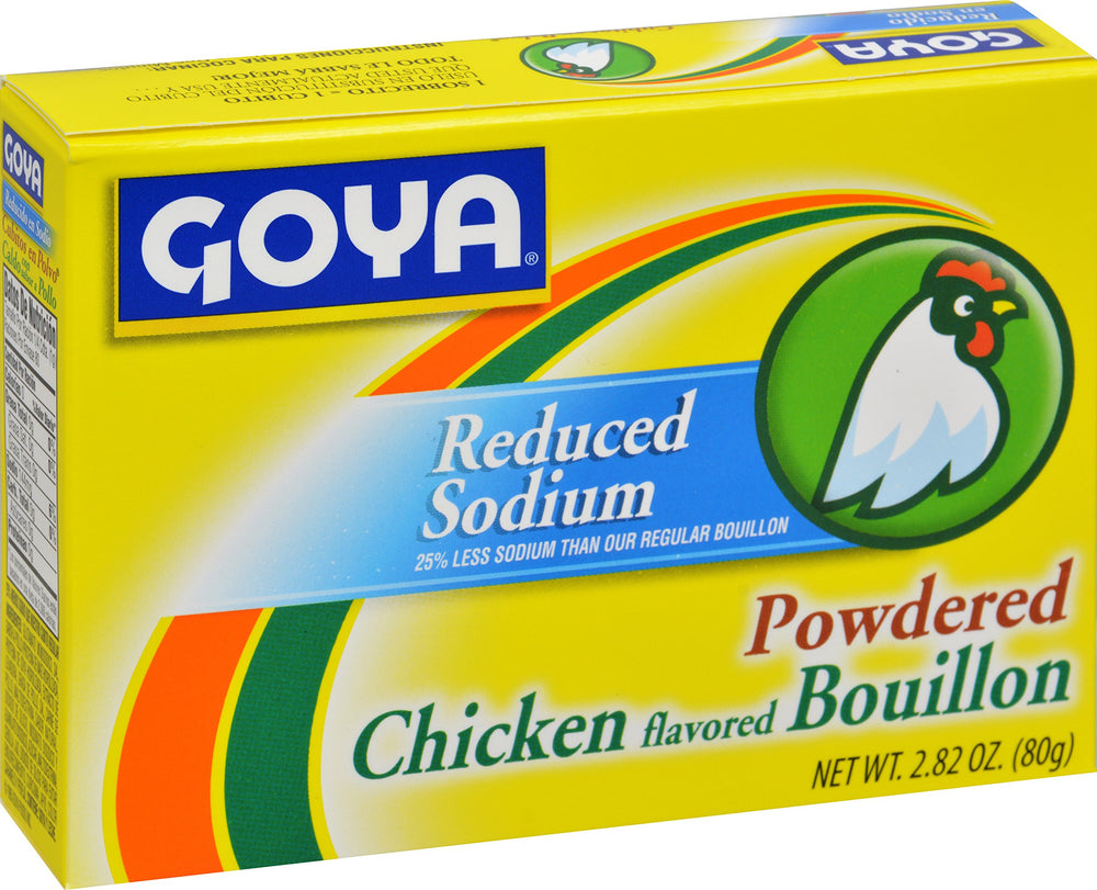 Goya reduced-sodium bouillon cubes stirred into rice for savory grains.
