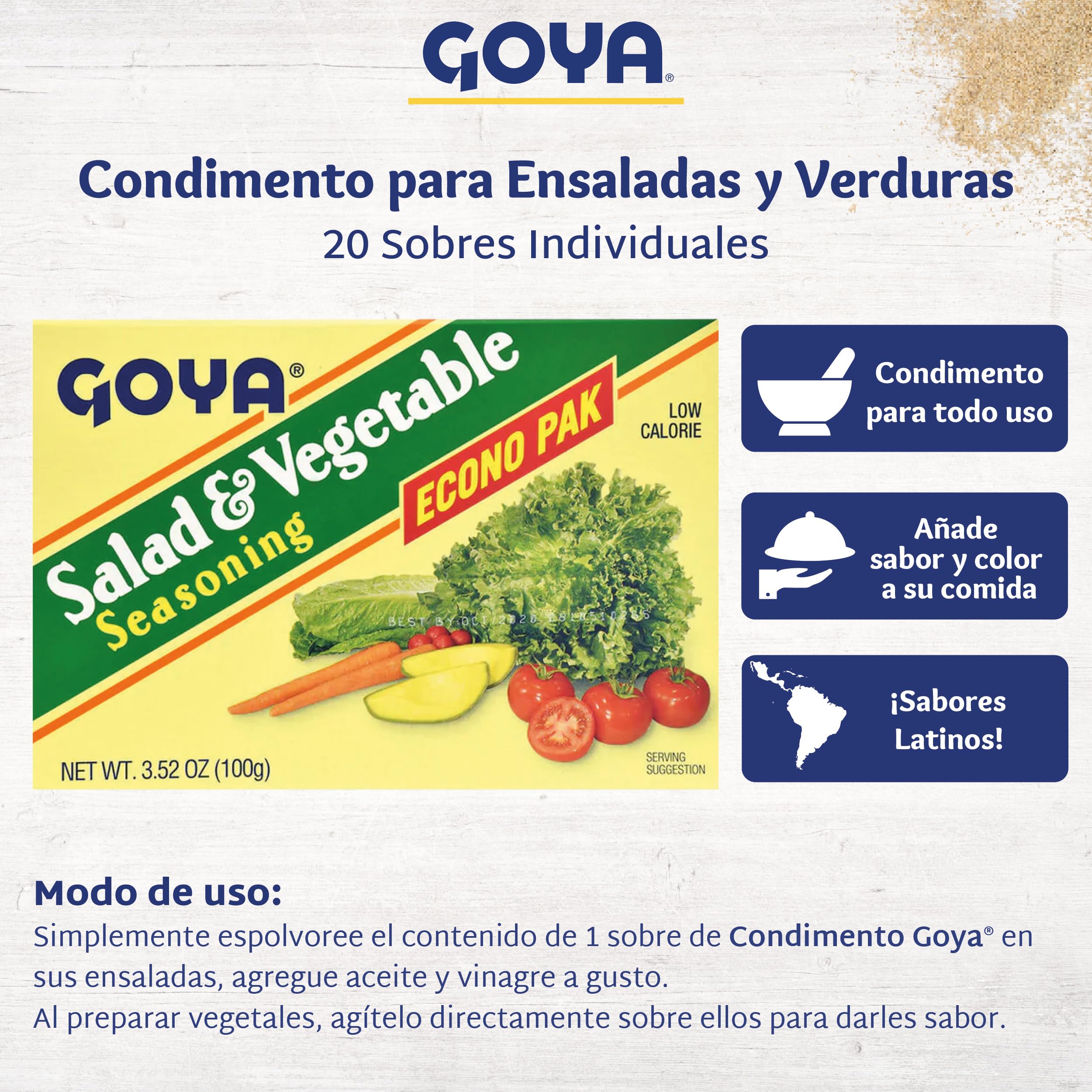 Goya seasoning on roasted vegetables adding savory depth and color