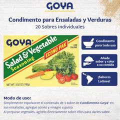 Goya seasoning on roasted vegetables adding savory depth and color