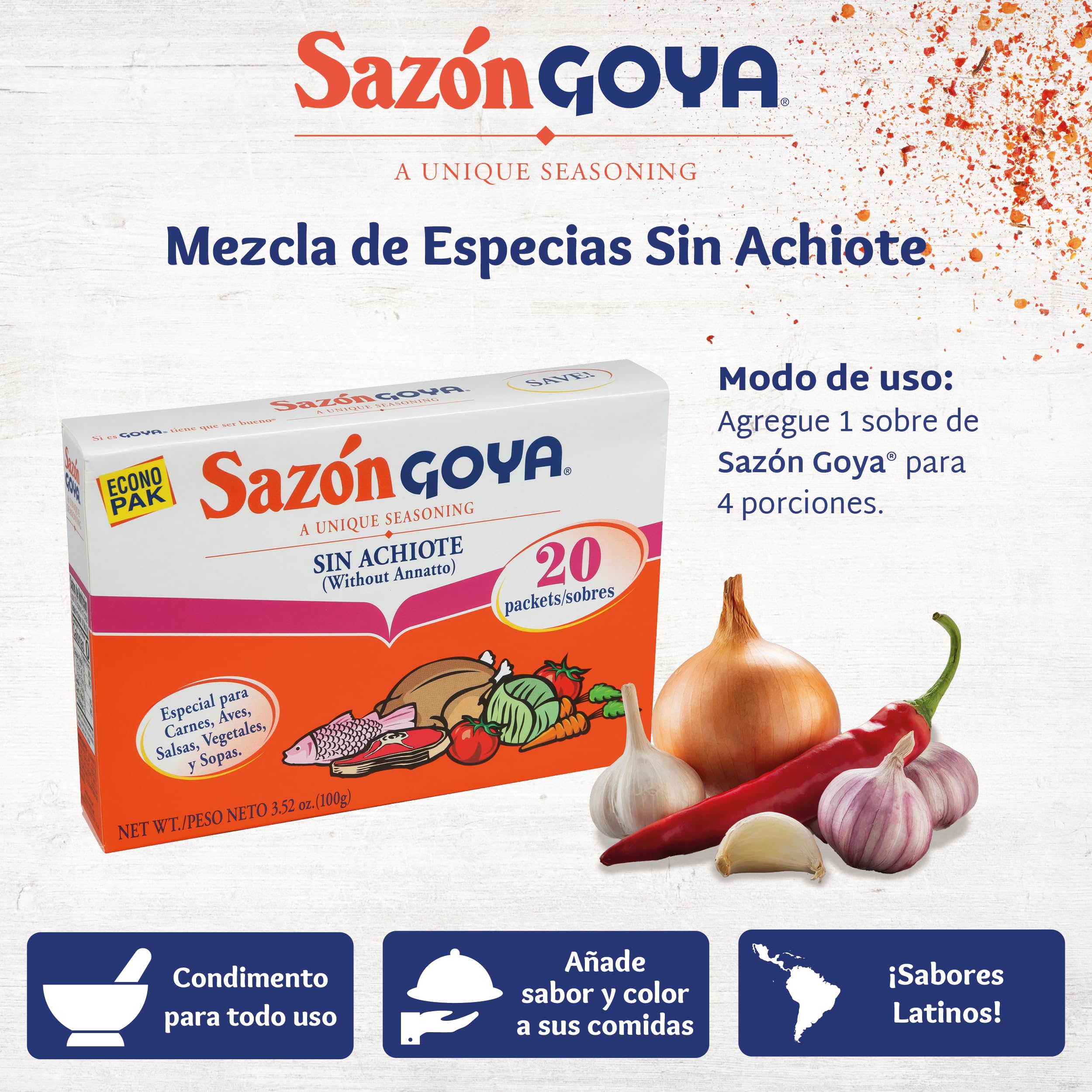 Goya Sazón keeps pantries flavorful, easy to reach for quick meals.