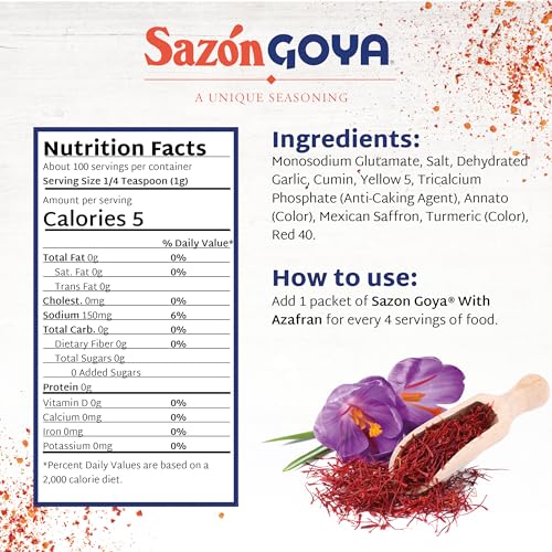 Goya Sazón three-pack packaging on display emphasizes value and convenience