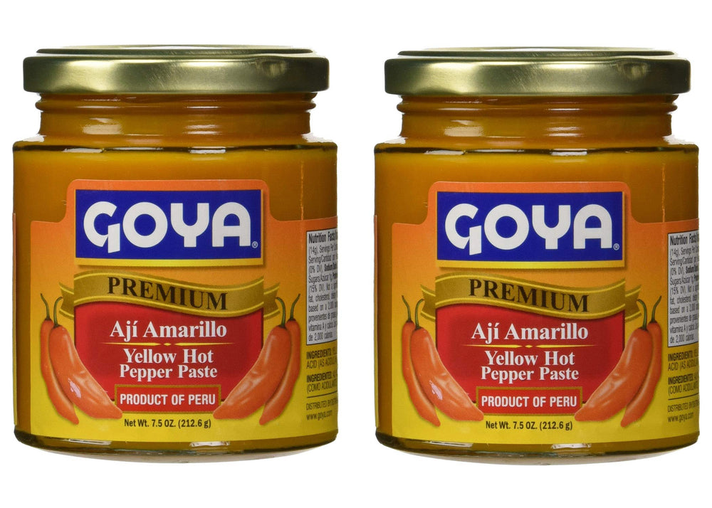 Goya yellow hot pepper paste bottle pour for quick sauce boost