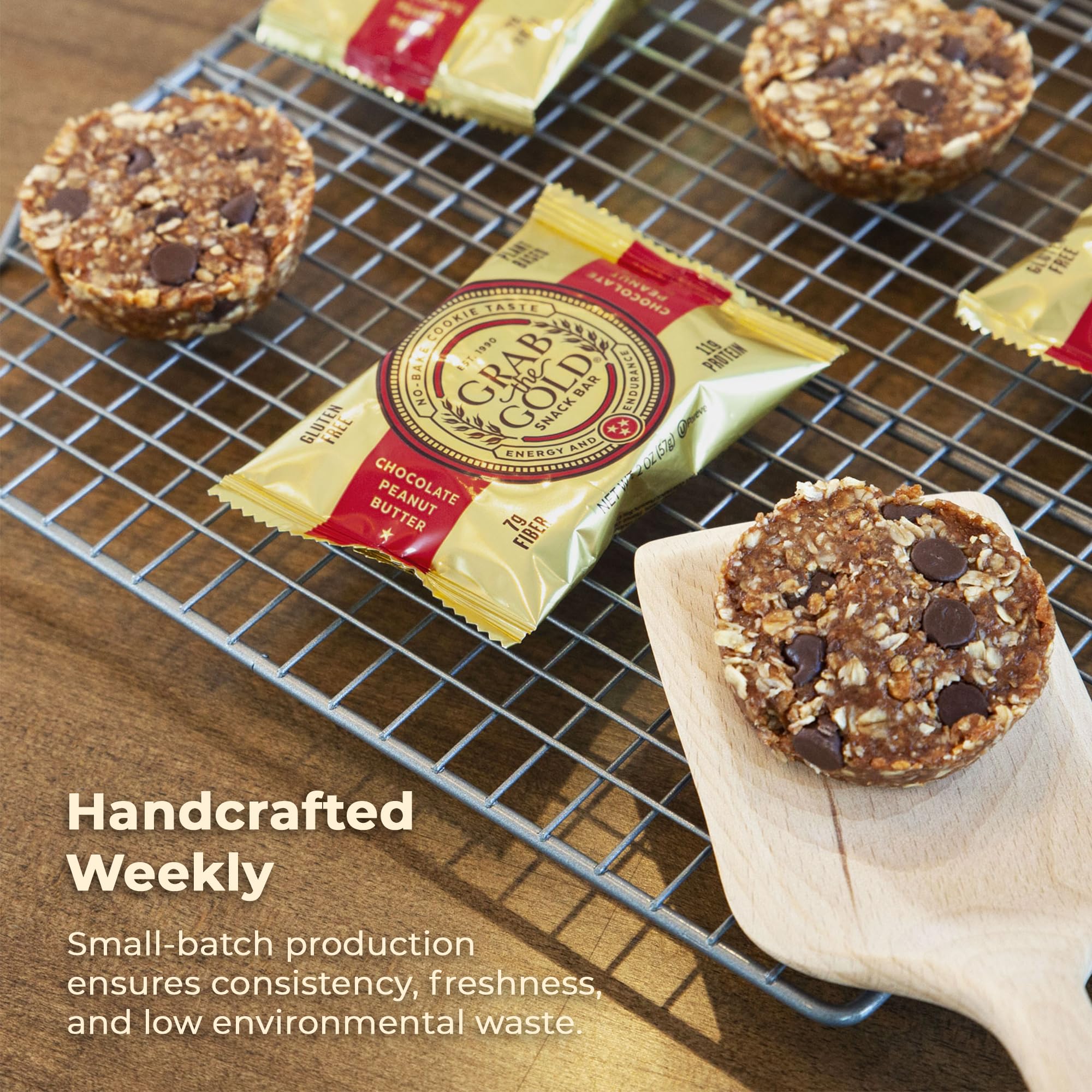 Grab The Gold bite-sized snack bar suitable for quick energy anywhere.
