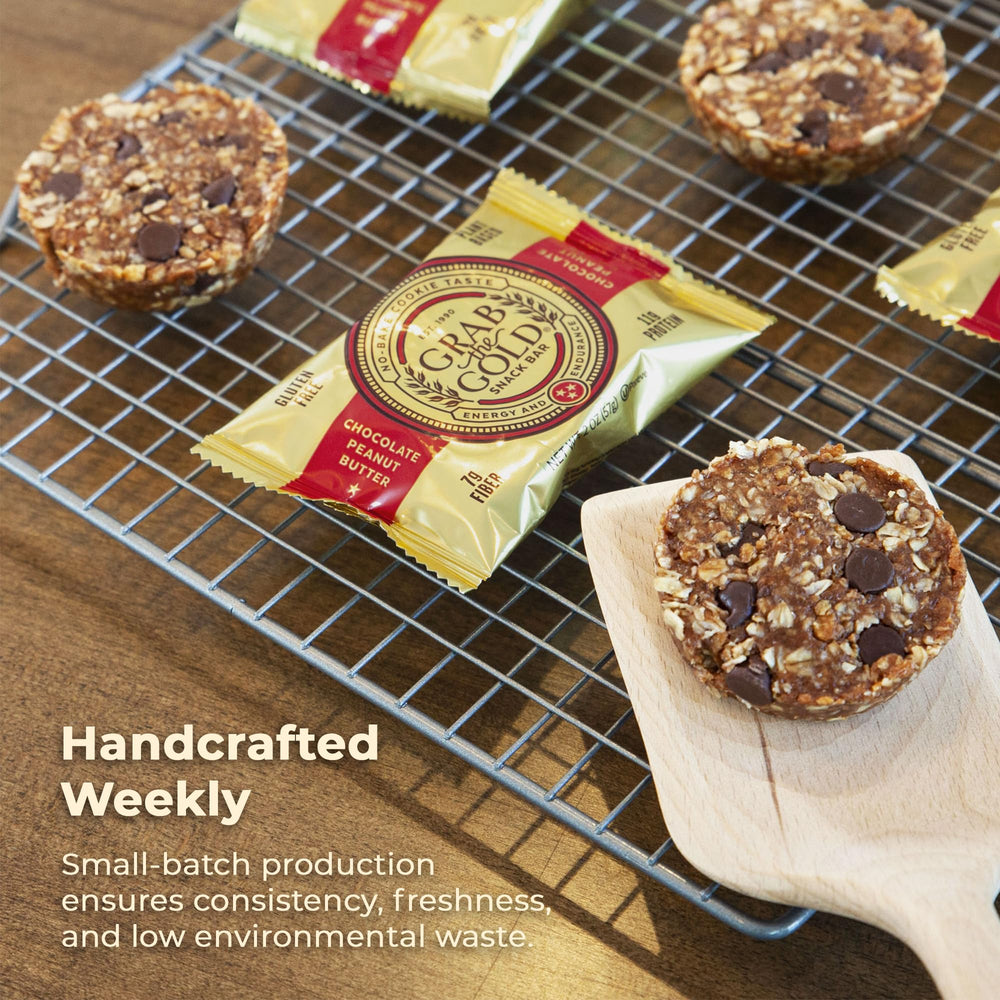 Grab The Gold bite-sized snack bar suitable for quick energy anywhere.