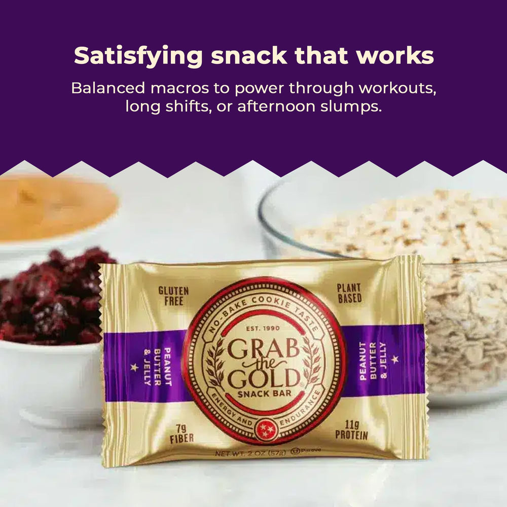 Grab The Gold nutrition label highlights 11g protein per serving.