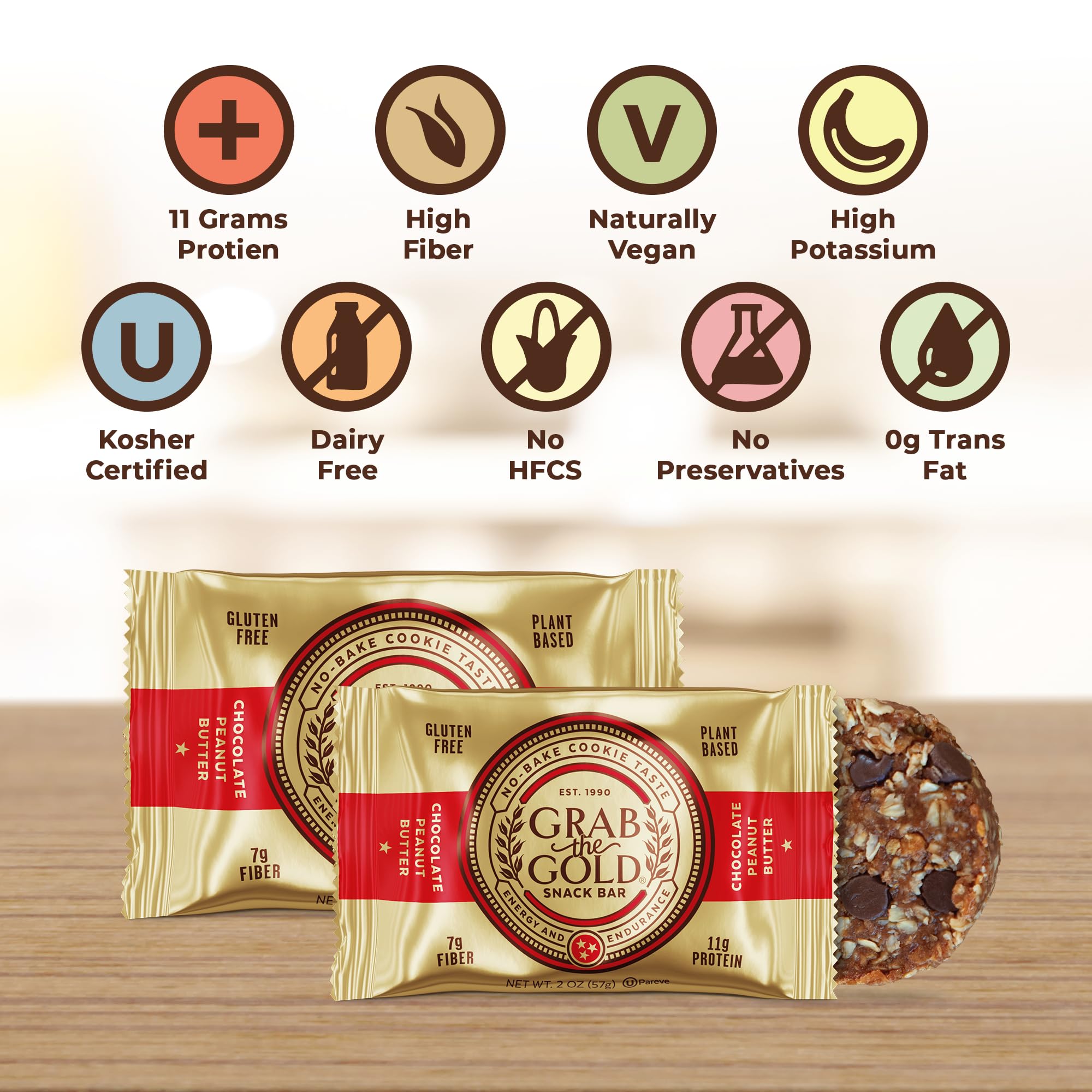 Grab The Gold energy-on-the-go bar ready to fuel workouts.