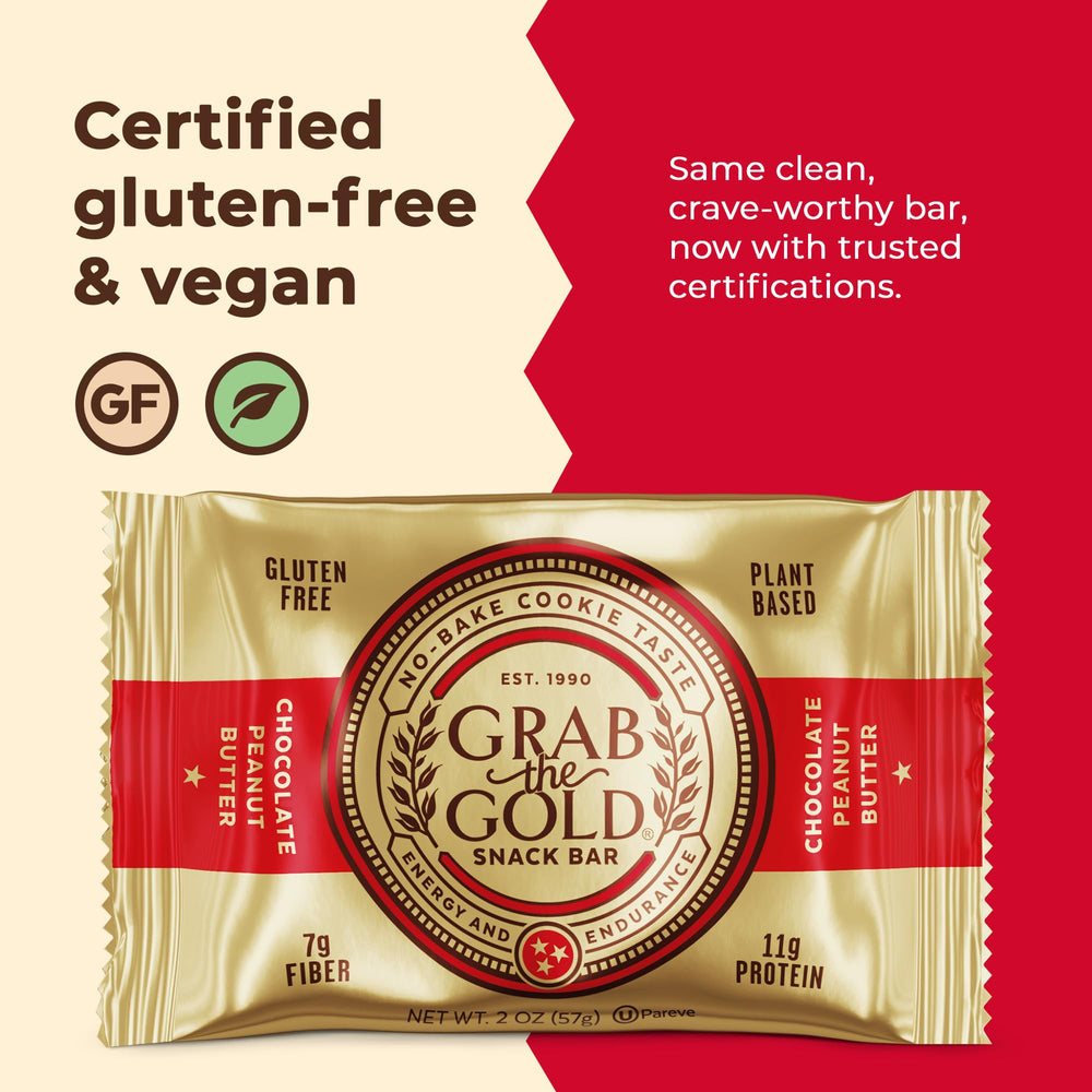Grab The Gold organic oats and chocolate close-up with wholesome ingredients.