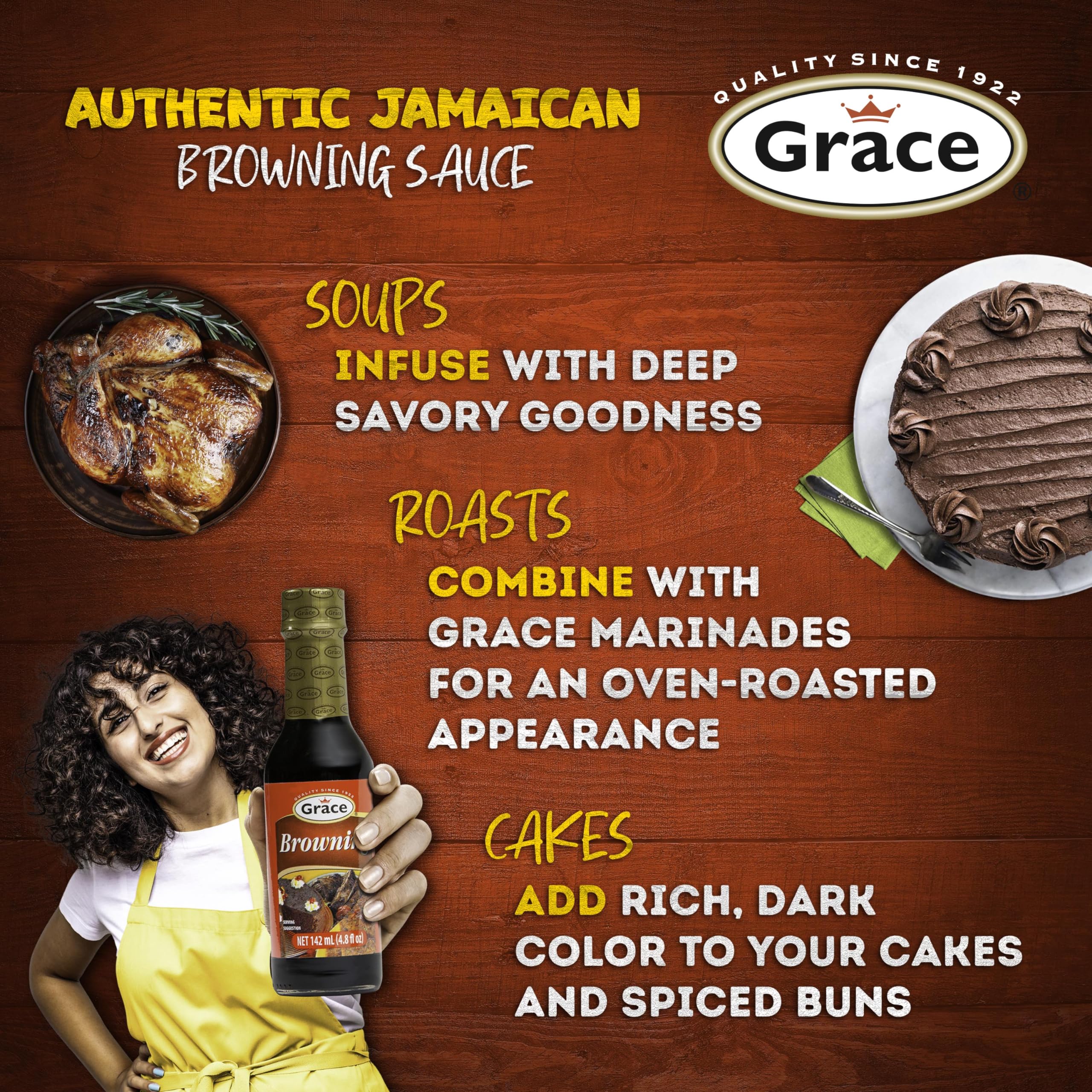 Grace Browning Sauce baking treasure elevates desserts with warm caramel notes.