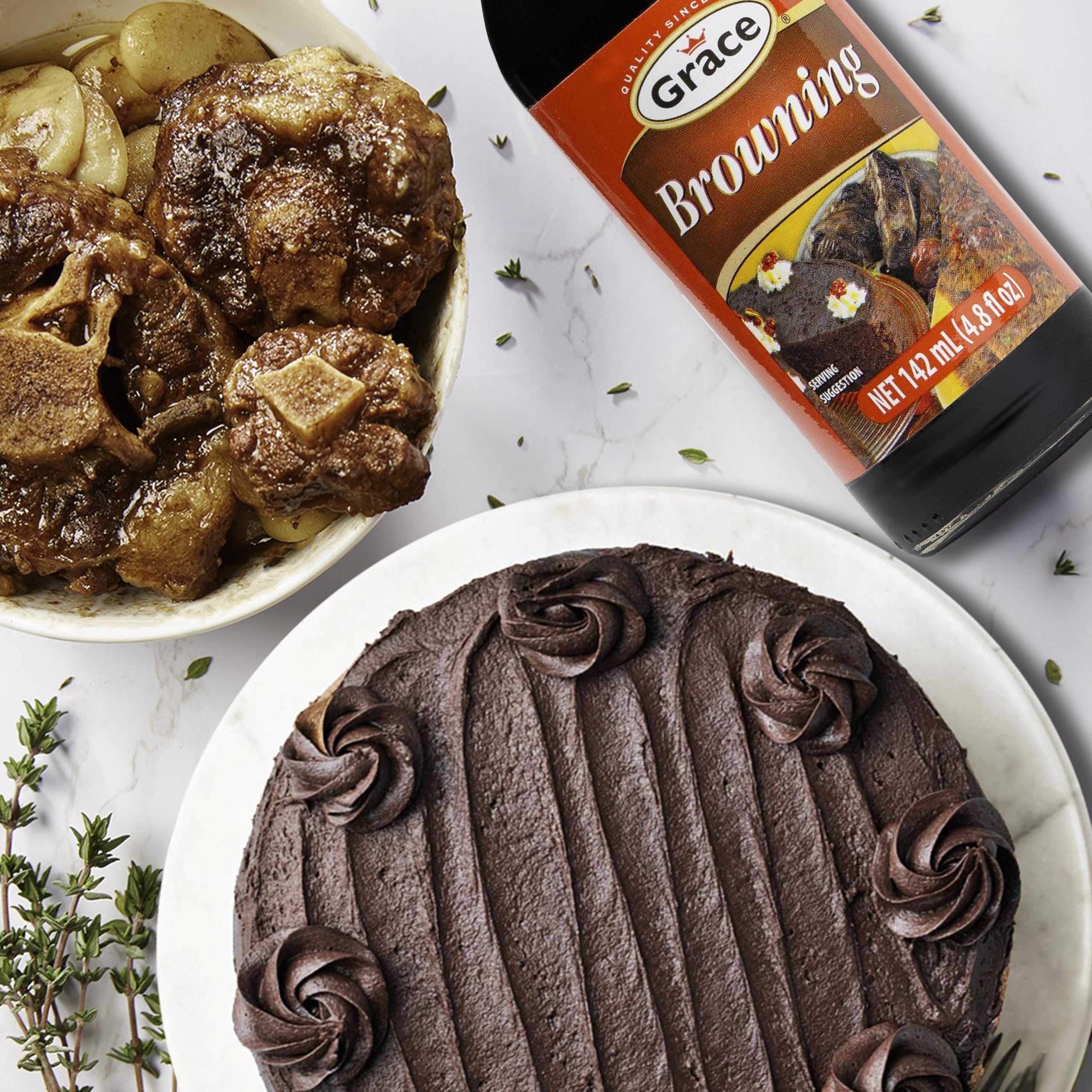Grace Browning Sauce grilling glaze creates a rich, caramelized finish.