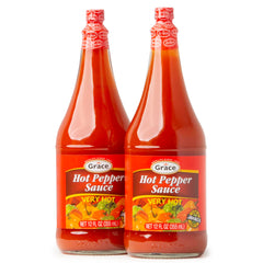 Grace Hot Pepper Sauce 12oz bottle for jerk and seafood flavor