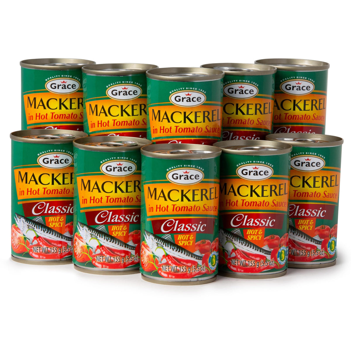 Grace hot spicy mackerel tomato sauce 5.5oz pack ideal for quick meals