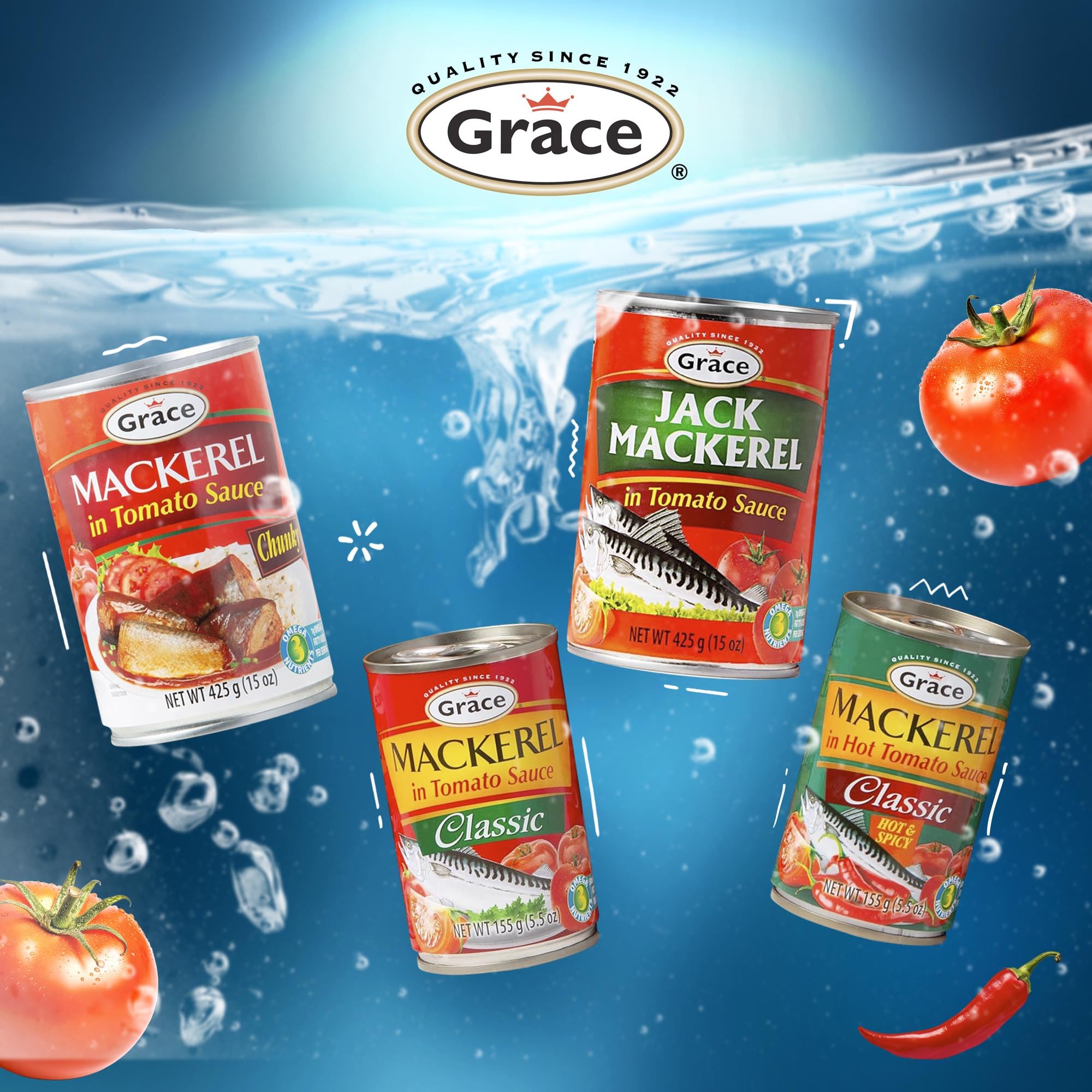 Grace hot spicy mackerel tomato sauce taste profile highlighting bold flavor